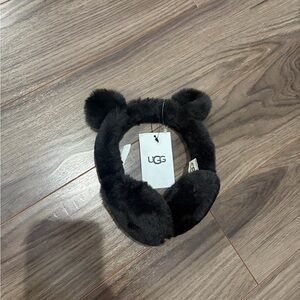 UGG Black Fuzzy Ear Headband